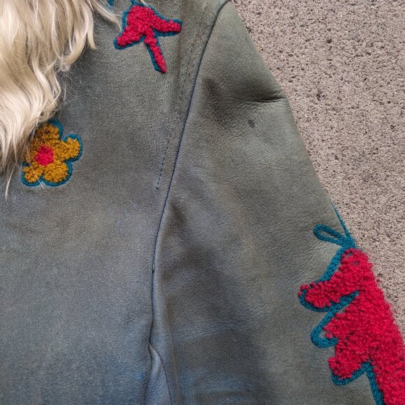 Afghan Shearling Embroidered Coat 70s - Picture 7 of 12
